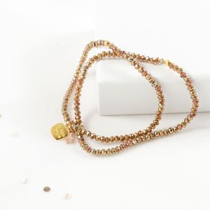 Armbanden facetkralen tweedelig