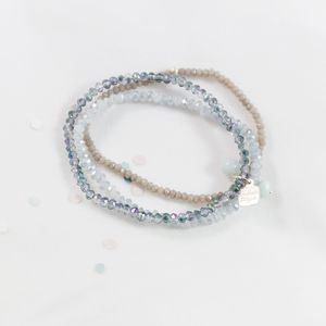 Armbanden facetkralen driedelig