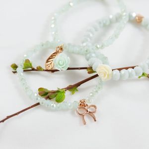 Armbanden roosje, beertje en strikje